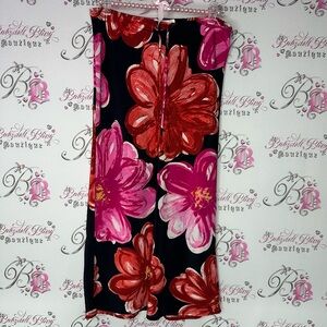 Chado skirt floral pink black orange flowers 🌺 art style cute summer skirt